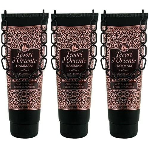 Tesori d'Oriente:"Hammam" Shower Cream Oil with Argan Oil and Orange Blossom 8.45 Fluid Ounce (250ml) Packages (Pack of 3) [ Italian Import ]