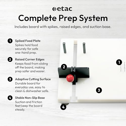 Etac Fix One-Handed Adaptive Cutting Board with Spikes - Unique Edition