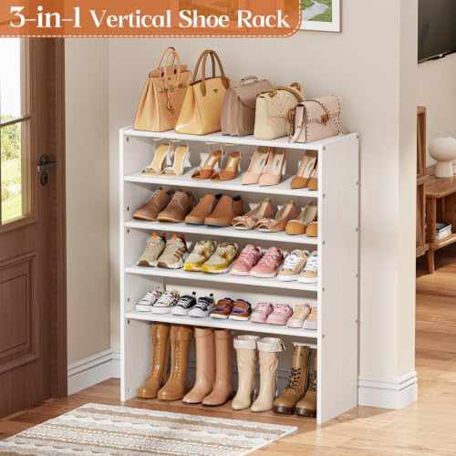 Huxitocan 3-Tier Stackable Shoe Rack - Space Saving Closet Organizer