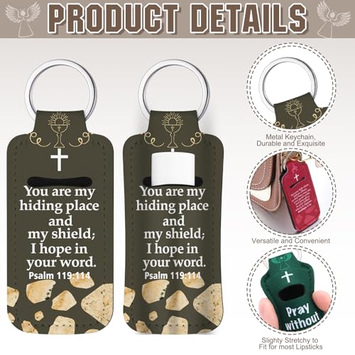 Scenic Christian Lipstick Holder Keychain Gift - 72 Pack with Bible & Cross Themes