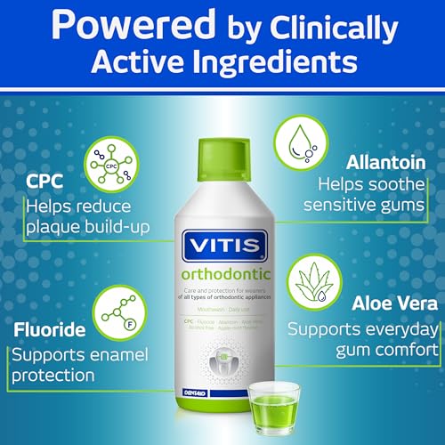 Vitis Ortho Mouthwash 500ml - Oral Hygiene & Fresh Breath