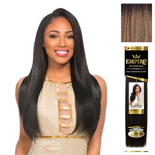 Human Hair Wigs - Sensationnel Empire Yaki 10 Inch Blonde Straight Weave Pack