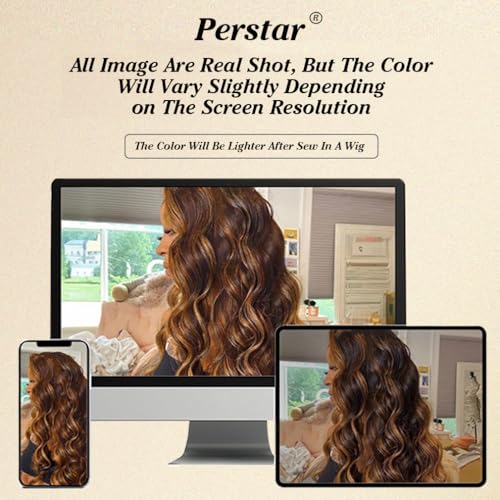 14-16-18 Inch Honey Blonde Ombre Human Hair Bundles - Body Wave, 3 Pack, 12A Virgin Remy