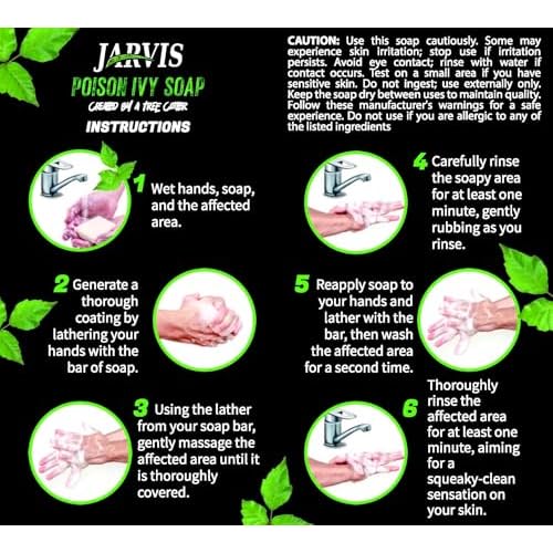 Poison Ivy Soap Bar | Treatment for Poison Ivy, Oak & Sumac | Fast Itch Relief and Soothing of Rashes, Redness & Inflammation | Simple Skin Care Ingredients | 2 pack | 3.4 Ounces (2)