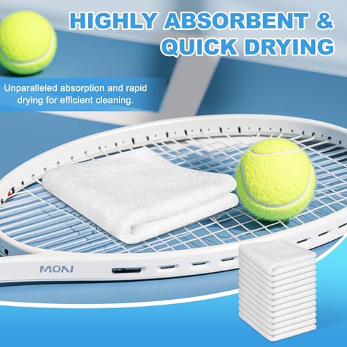 Cotton Washcloths Set - 36 Pack 12x12 Inch White Face & Body Cloths - Soft & Absorbent