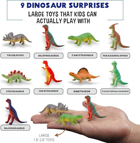 Kids Bath Bombs with Surprise Dinosaur Toys - Organic Shea & Essential Oils