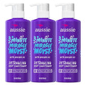 Aussie 3 Minute Miracle Moist Deep Conditioner Unscented - Avocado & Jojoba Oil, 16 fl oz each, Pack of 3