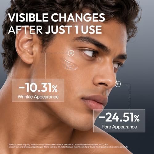 Men's 3-in-1 Hydrating Face Gel Moisturizer with Hyaluronic Acid & Niacinamide