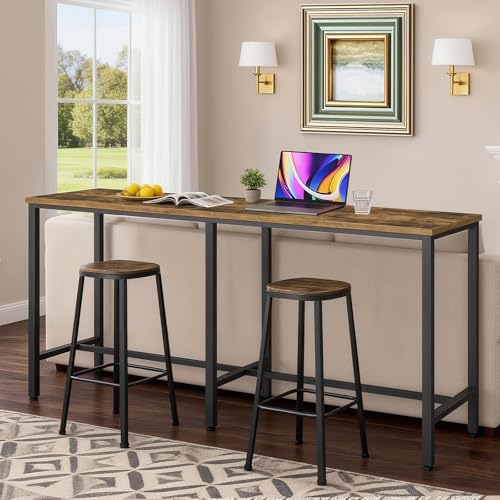 78.7-Inch Long Bar Table Counter Height Industrial Dining Table