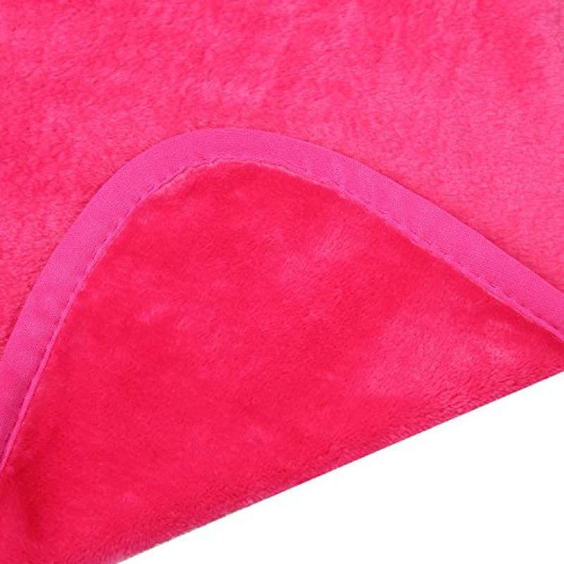 Microfiber Makeup Removal Cloths Ultra Soft Facial Cloths, Pack Of 3, 12 x 12-Inch, Dark Pink