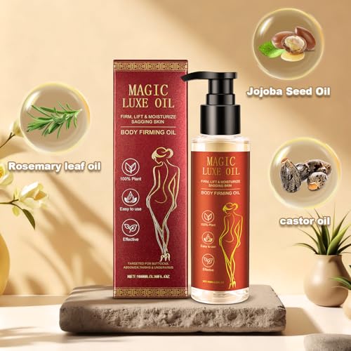 Magic Body Firming Oil for Women, Hydrating Tightening Skin Care, Silk Finish, 3.38 Fl Oz