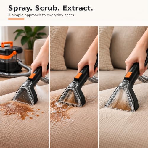Portable Carpet & Upholstery Cleaner for Couch Car & Rugs, 2L Tank