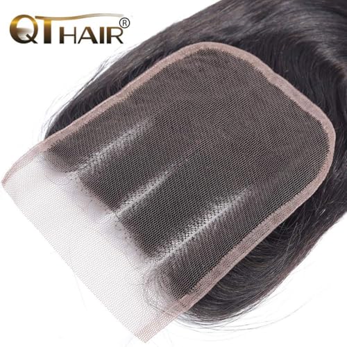 QTHAIR 18A 4x4 Body Wave HD Lace Closure (Natural Color, 10",3 Part)