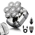 7-in-1 Waterproof Electric Shaver for Men with Nose Hair Trimmer & Clipper - Cordless Dry & Wet Grooming Kit