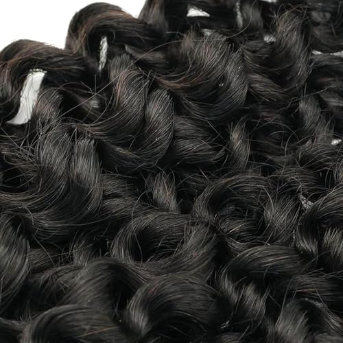 Brazilian Virgin Human Hair Deep Wave Bundles BA 16 Inch Natural Black - 3 Pack