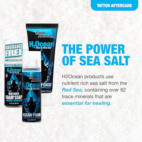 H2Ocean Tattoo Aftercare Kit - 3 Step Water-Based Skin Healing Set