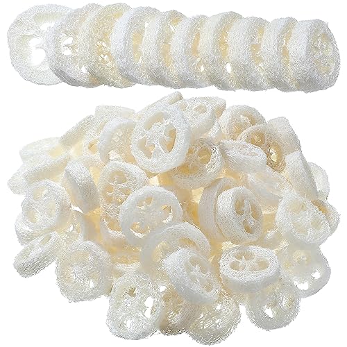120 Pcs Natural Loofah Slices for Soap Making & Bath Exfoliation - Bulk Set
