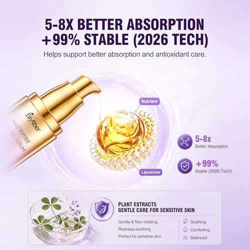 Retinol Peptide Serum for Face & Neck 1.7 Fl Oz - Firming Anti-Aging Skin Care