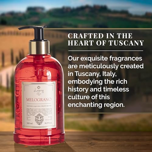 Logevy Melograno Liquid Hand Soap ? Invigorating Fragrance Made from the Best Skin-Friendly Ingredients Rich in Nutritional Properties for Hydrating and Soothing Action ? 500ml