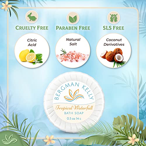 Bergman Kelly Hotel Soap Bars Bulk 0.5 oz Tropical Waterfall Scent Pack of 200