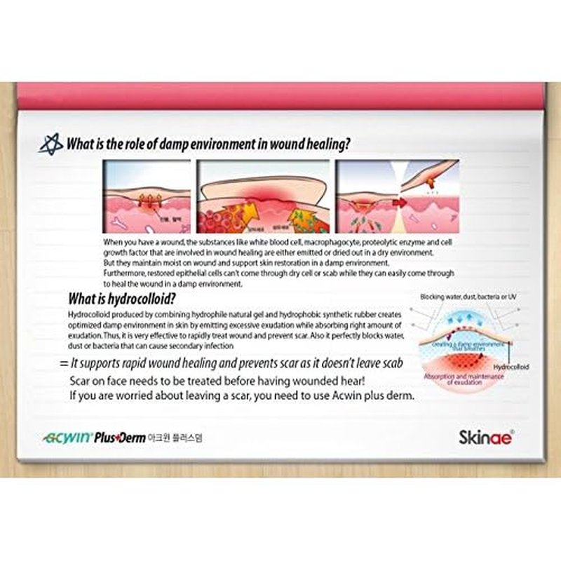 Acwin Plus Derm 3 Pack Acne Spot Pimple Absorbing Cover Patch, Moist Wound Dressing for Skin Trouble Acne Pimple Care Hydrocolloid Patch (Total 204 count)