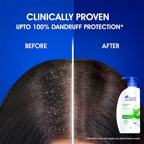 Head & Shoulders Anti Dandruff Shampoo, 2 Pack, Cool Menthol Scent Refreshes and Cleanses Scalp, Daily Use For all Hair Types, 22 oz Pump Bottles