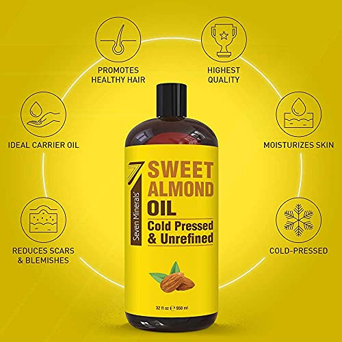 Pure Sweet Almond & Apricot Kernel Oil - Natural Carrier & Hair Oil