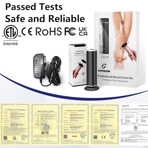 I·B·N G 1st Gen Black Electric Callus Remover Foot Sander with 60 Discs