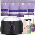 Black Waxing Kit for Women with Wax Warmer & 28 Items - Brazilian & Bikini Hair Removal