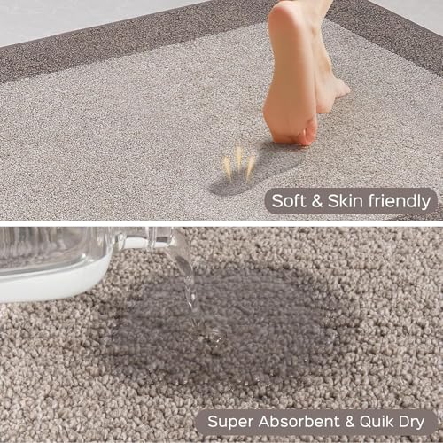 Beige Runner Rug 32 x 72 Inches Non Slip Kitchen Hallway Door Mat