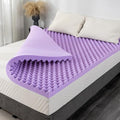 MLILY 3 Inch Egg Crate Memory Foam Mattress Topper - Full Size, Purple, Lavender Scent