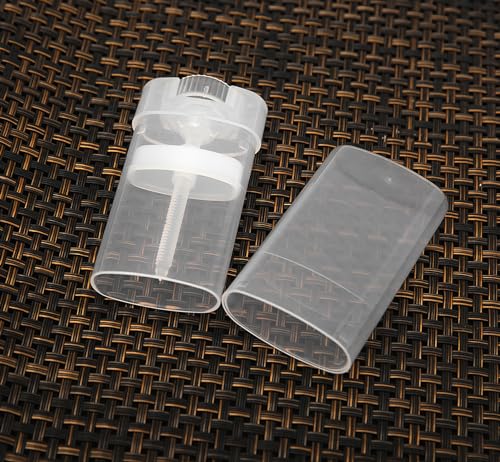 100PCS 15ML Transparent Reusable Oval Lip Balm & Deodorant Tubes for DIY Crafts - Variation of THIS listing