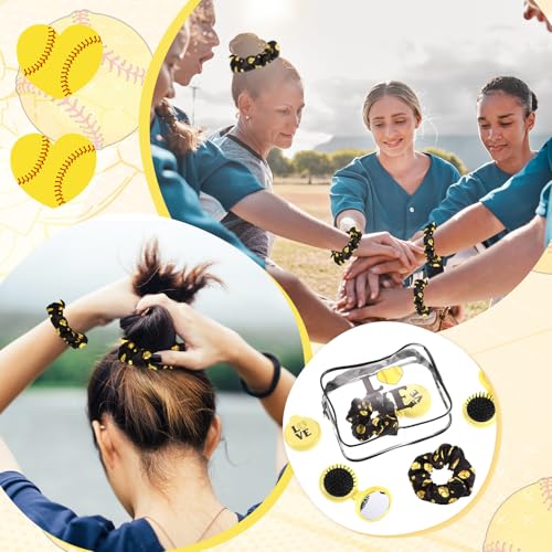 Softball Makeup Bags - Set of 36 Softball Team Gifts for Women - Yellow