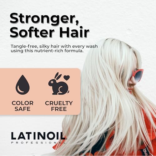 LATINOIL Platinum Black Shampoo for Blonde & Colored Hair 8.5 Fl Oz - Toner & Nourishing Hair Care