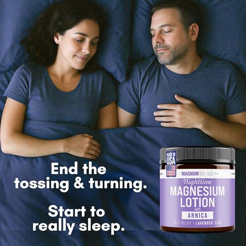 Magnum Solace Nighttime Magnesium Lotion with Arnica - 5 Fl Oz, Pack of 3
