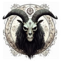 6 Sheets Temporary Tattoos Demon Baphomet Satanic Symbol Baph Temporary tattoo Neck Arm Chest for Women Men Adults
