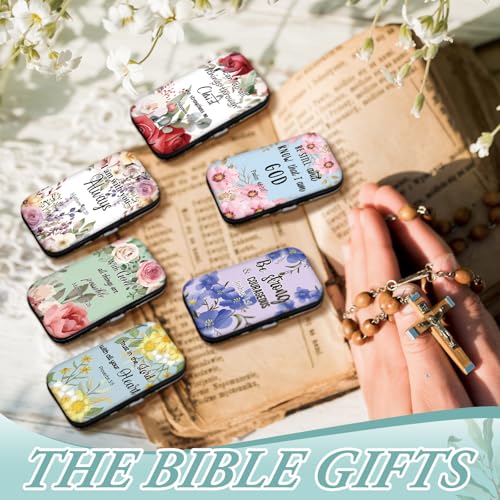 Colorful Christian Gift Sets for Women - Floral Bible Nail Care Kit - 10 Pieces