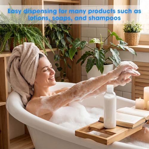 Eccliy 48 Pack 8oz Empty Plastic Squeeze Bottles with Disc Caps Travel Containers Refillable Plastic Empty Bottles with Caps for Shampoo, Lotions, Liquid Body Soap, Creams (Clear)
