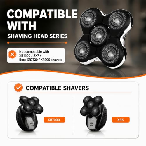 Black Foil Replacement Heads for Remington Balder Pro XR7000 Shaver - 2 Pack