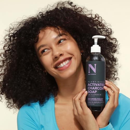 Dr. Natural Activated Charcoal Liquid Body Wash - Lavender, 16 oz, Pack of 2