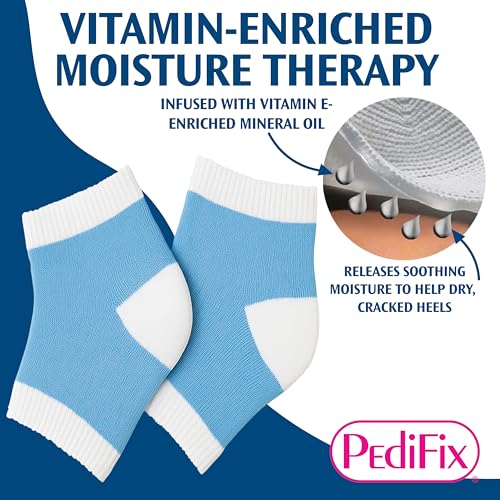 Moisturizing Heel Sleeves with Mineral Oil - Softening & Repair, Reusable Pair
