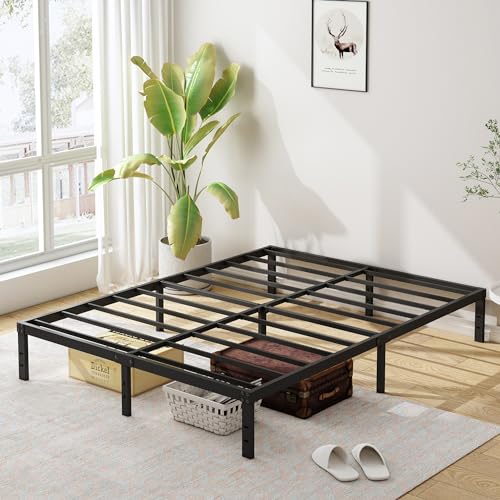 King Size Bed Frame - 10 Inch Platform Metal Bed Frame with Storage & Headboard Connection - Variation of THIS listing