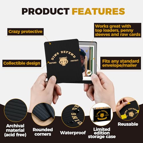 Black 510 Pack Trading Card Protectors Hard Plastic Card Sleeves for Collectibles