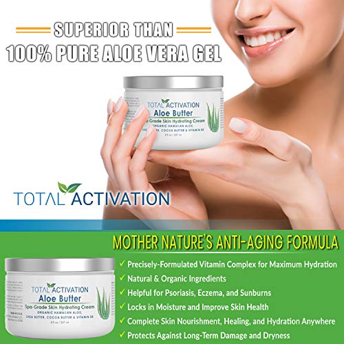 Hawaiian Aloe Vera Face & Body Moisturizer - Deep Hydrating 8 oz