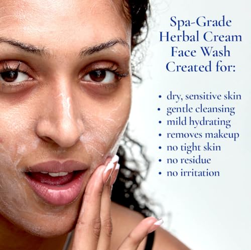 GUNILLA Herbal Face Wash - Gentle Botanical Cream Cleanser, Vegan, 4 oz - Pack of 1