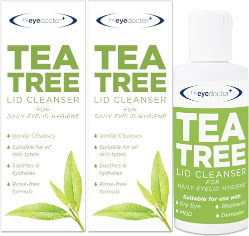 The Eye Doctor Tea Tree Lid Cleanser Twin Pack - 2X 100ml / 3.38 Fl Oz - Sensitive Eye Hygiene