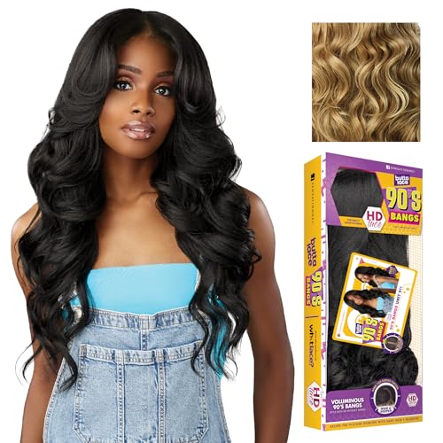 Sensationnel Butta Lace 90s Bangs Wig-Unit - Deep Part HD Lace Synthetic Hair, Glueless, Blonde