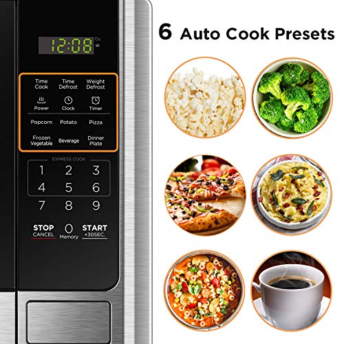 Countertop Microwave Oven 0.9 Cu.Ft 900W Stainless Steel - Black+Decker