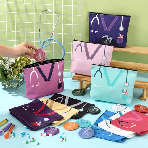 Vintage Nurse Gift Set - 20 Makeup Mirrors & Bags for Women, Graduation & Appreciation