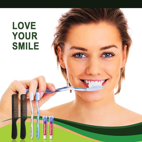 100 Pack Disposable Toothbrushes with Toothpaste and Comb for Travel and Homeless Aid - Variation of THIS listing